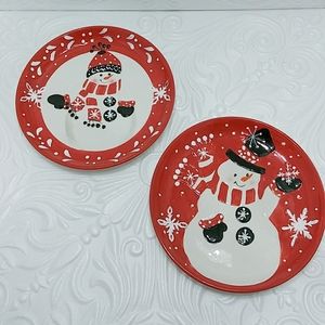 Snowmen plates